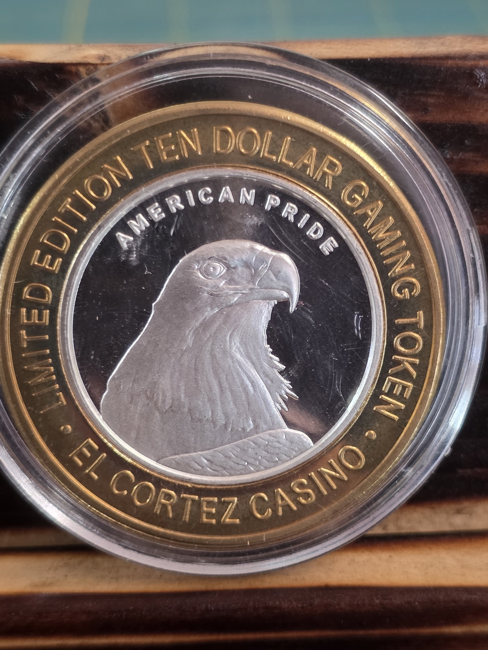 American Pride Limited Edition Ten Dollar Gaming Token - Gold & Silver